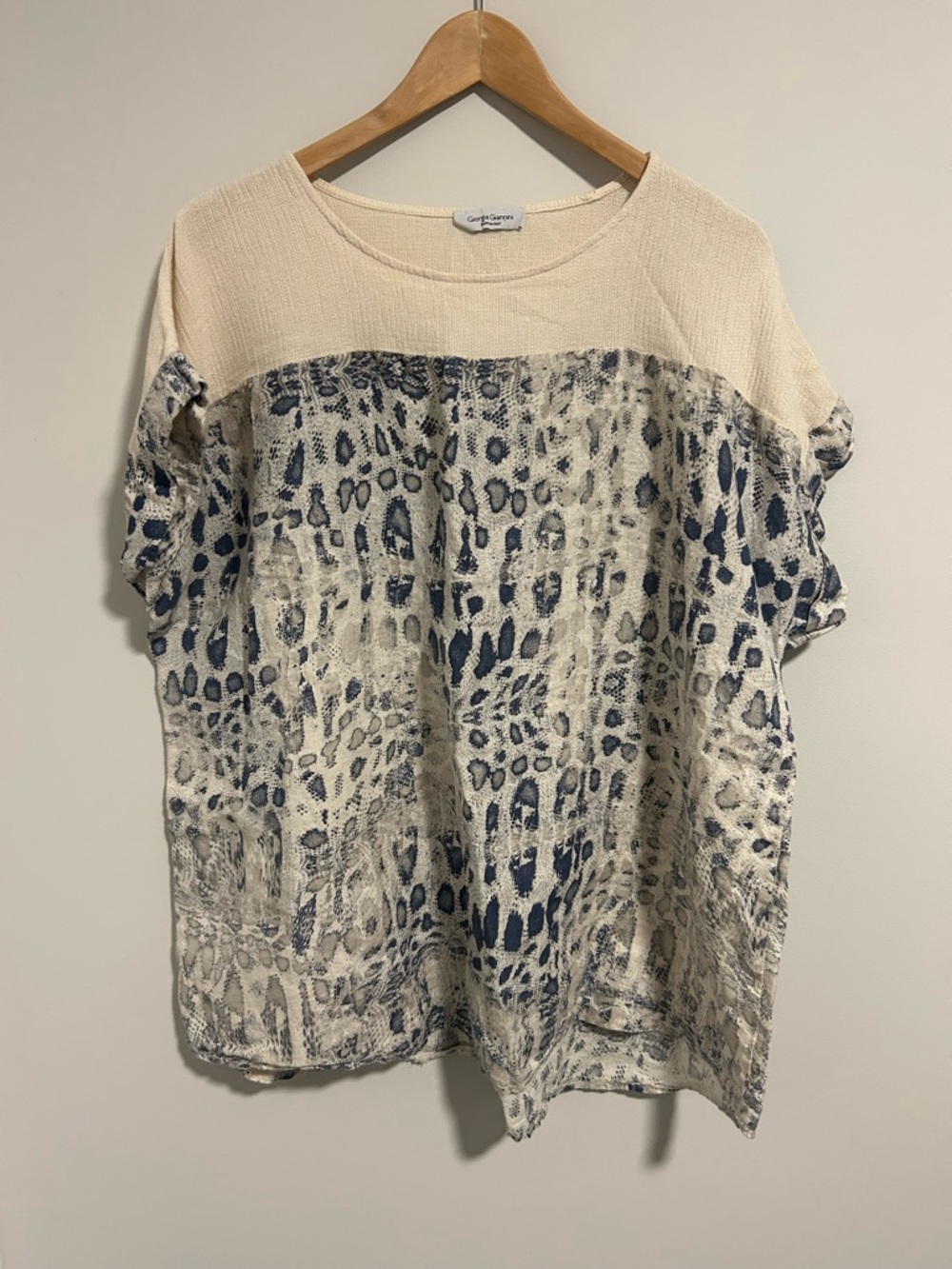 Giorgia Giannini Linen Blend Blouse, Made in Italy, Size 2X
